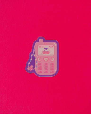 Magical Girl Cherry Cellphone Sticker