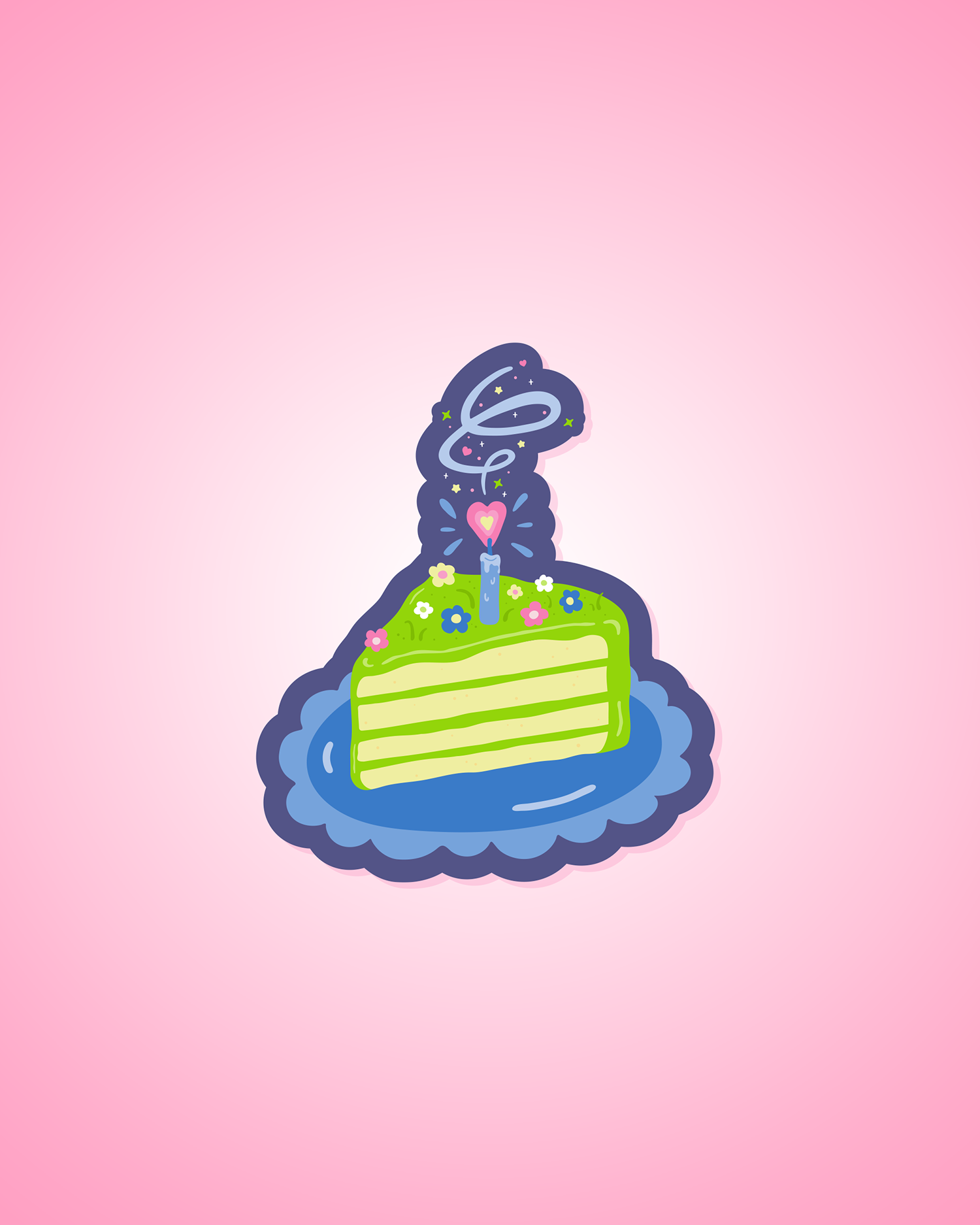Howl's Slice of Cake Sticker