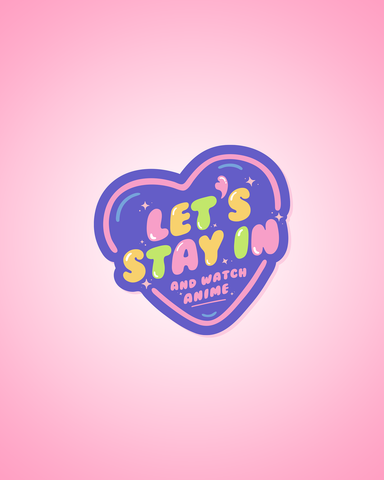 Anime Homebody Sticker