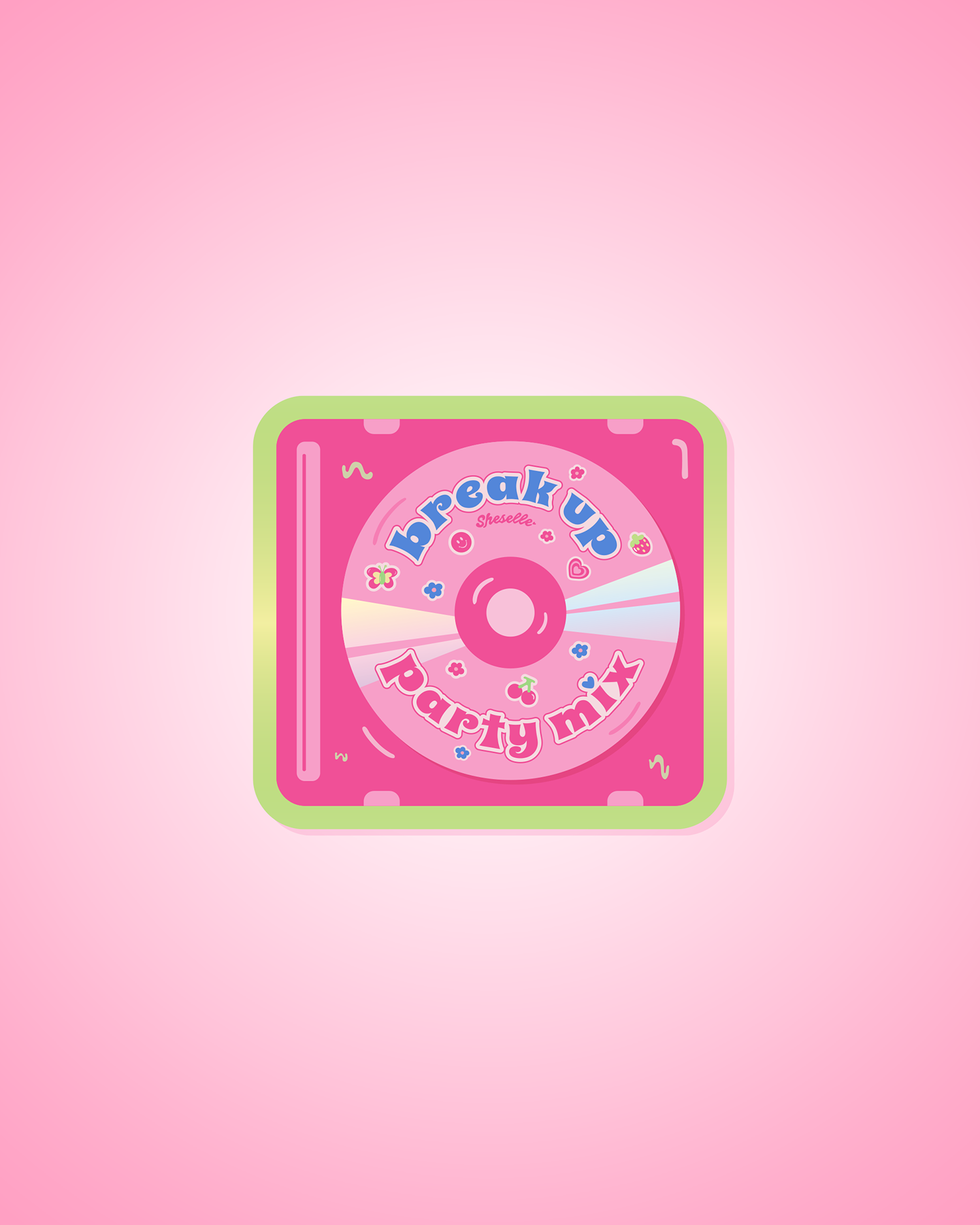 Break Up Party Mix CD Sticker