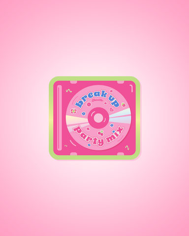 Break Up Party Mix CD Sticker