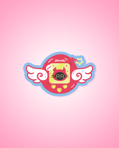 Devil Cat Tamagotchi Sticker