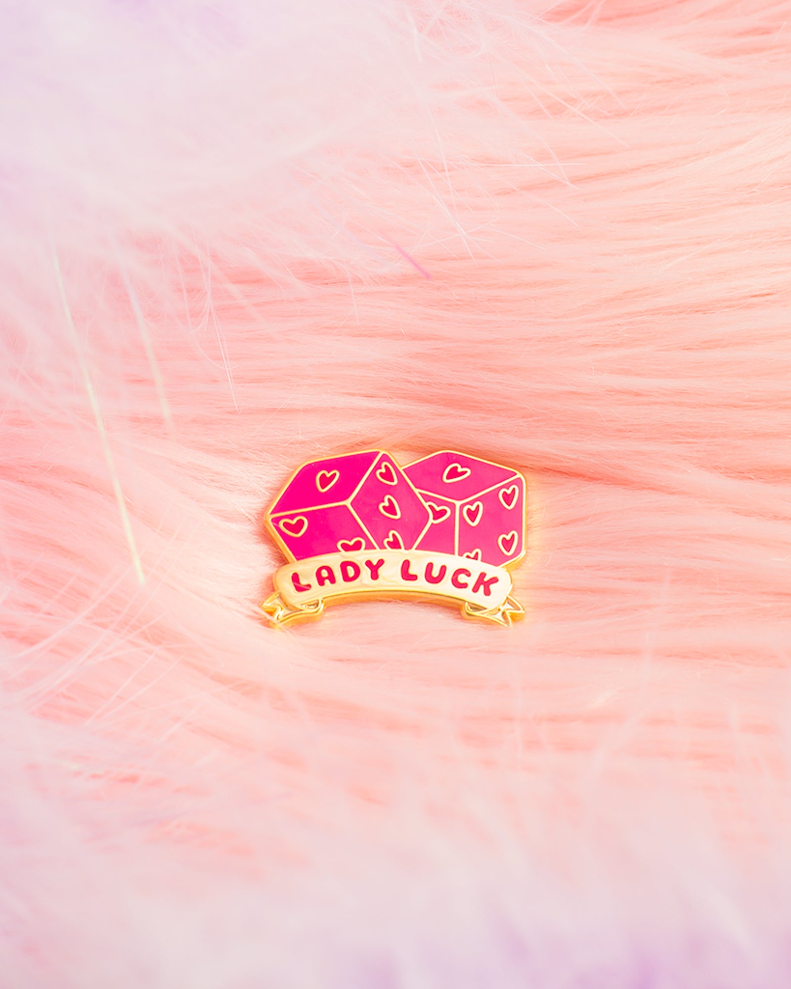 Lady Luck Heart Dice Pin