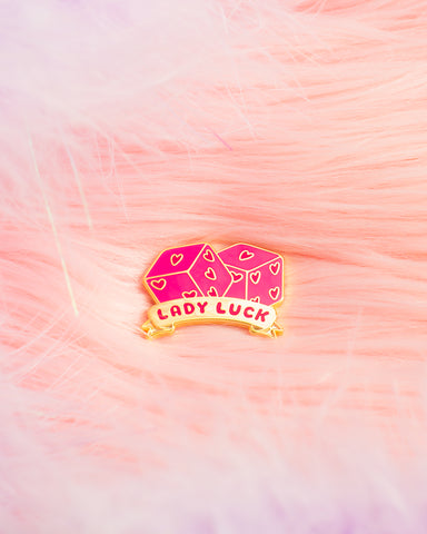 Lady Luck Dice Pin